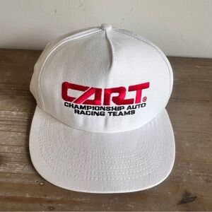 CART Championship Auto Racing Teams White Snapback Cap #1239